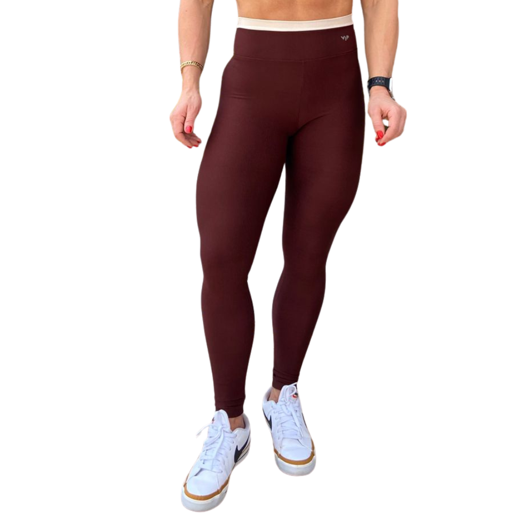 CALÇA CANELADA CÓS DUPLO