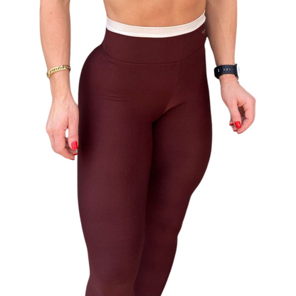 CALÇA CANELADA CÓS DUPLO