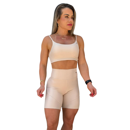 SHORTS CANELADO RECORTE